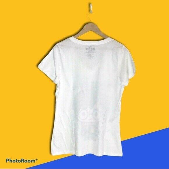Harry Potter NWT Women's Junior Large White V-Neck 100% Cotton Graphic Shirt - Picture 2 of 7